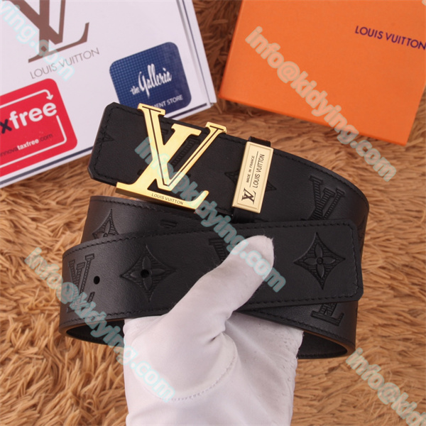 Louis Vuitton メンズ ヴィトン 激安 ベルト レザー LVロゴ スーパーコピー