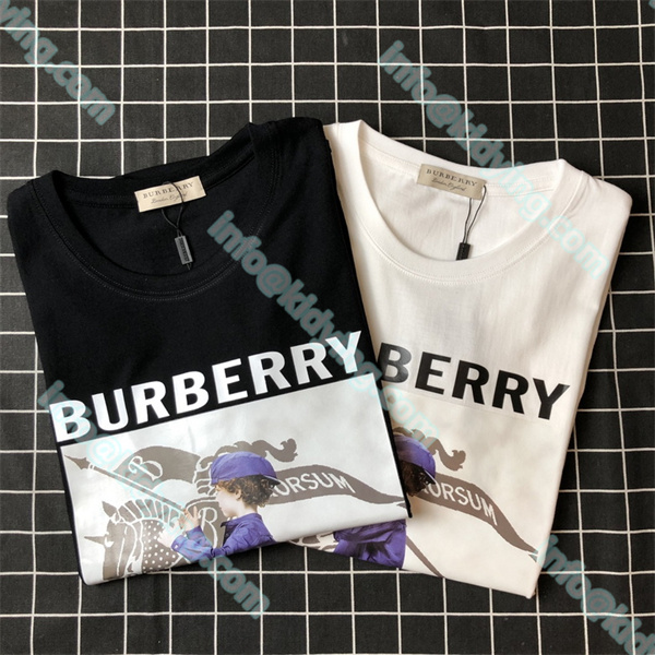 Burberry  tシャツ 激安 ブランドロゴ バーバリーメンズ半袖 偽物通販