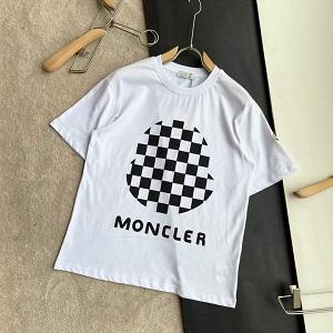 おしゃれコーデ黒色白色MONCLER半袖Ｔシャツスーパーコピ...