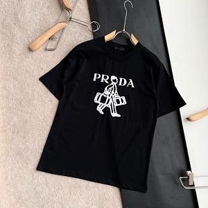 2022年大好評の半袖黒色白色半袖Ｔシャツコピー PRADA...