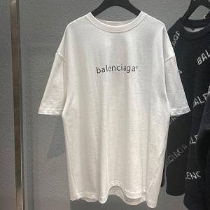 半袖Ｔシャツバレンシアガ黒色白色シンプルデザインウェアBAL...