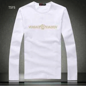 大絶賛！ 2016秋冬 ヴェルサーチ VERSACE メンズ白い長袖Tシャツ 2色可選