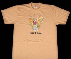 肌触りが心地よい　Supreme　シュプリーム　半袖Tシャツ　オレンジ　男女兼用.