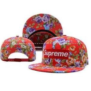 大注目なSupreme、シュプリームのソリッドなデザインの花模様帽子.