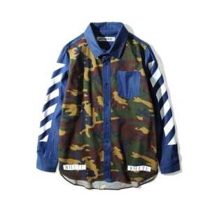 【人気ブログ掲載】 2017春夏 オフホワイト OFF-WHITE ブルゾン 迷彩 オリジナルプリント