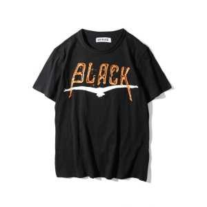 肌触りのいい  2017春夏 半袖 2色可選 OFF-WHITE BLACK カジュアル