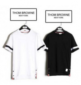 上質　ファッション人気　トムブラウン　THOM BROWNE　メンズ　半袖Ｔシャツ　２色可選