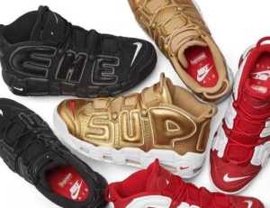 2017-2017春夏季 Supreme x Nike Air More Uptempo Black 超人気履き心地抜群 スニーカー3色可選