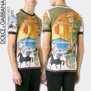 薄手 半袖Tシャツ 2017春夏 Dolce&Gabbana ドルチェ＆ガッバーナ 肌触りのいい