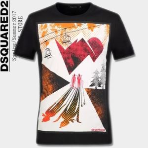 上品上質 DSQUARED2 ディースクエアード 2017春夏 4色可選 半袖Tシャツ 乾きやすい