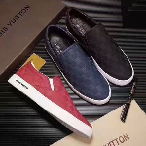 高機能防滑ソール フラットシューズ ルイ ヴィトン LOUIS VUITTON 首胸ロゴ 17SS 3色可選