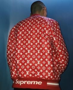 満足できるコート 美品！ Louis Vuitton x Supreme 17ss 海外セレブ定番愛用