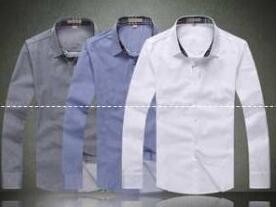 数量限定お買い得のバーバリー シャツ 値段 メンズ ボタン シャツ 長袖 BURBERRY 白 灰色と浅青の3色 メンズビジネスポロシャツ.