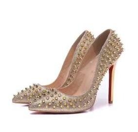 大好評　CHRISTIAN LOUBOUTIN クリスチャンルブタン 限定品　パンプス  スタッズヒール  FOLLIES SPIKES 100 3150034