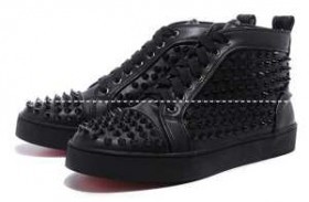 Christian LouboutinクリスチャンルブタンLOUIS SPIKES FLAT スパイク 1101083-B049-1718AWビジネスシューズ靴  ブラック　スニーカー