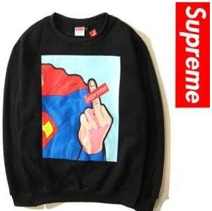 SUPREME シュプリーム パーカー 17AW スウェット ロゴ プルオーバー プルパーカー メンズ ブラック.