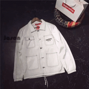 欧米風Supremeシュプリーム偽物通販ジャケット4つポケットが付き　ボタン開閉式パーカー　ホワイト　3色メンズ長袖ジャケット