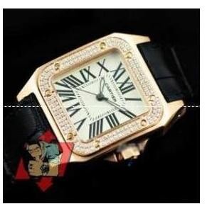 高精度なCARTIERカルティエ ミニサントス ドゥ モワゼル ベゼルダイヤ WF902004 仕事ができる腕時計