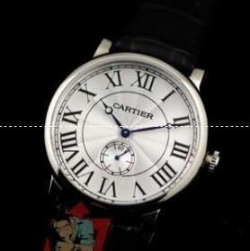 2017秋冬新作限定セール Cartierカルティエ偽物　W6701010 メンズ腕時計 黒いベルト ステンレススチール ウォッチ