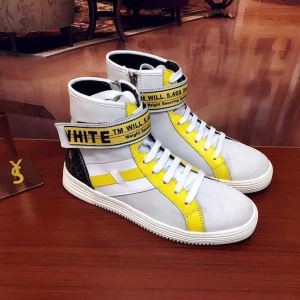ハイトップシューズ目玉商品 オフホワイト OFF-WHITE 2色可選 品質保証2017