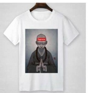 大特価完売品！SUPREMEシュプリーム偽物半袖Tシャツ ボックスロゴ付き　男女兼用半袖Tシャツ 　ホワイト　グレー