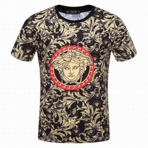 海外セレブ定番愛用 半袖Tシャツ ヴェルサーチ VERSACE    2018春夏新作 オリジナル