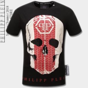 2色可選 2018春夏新作 重宝するアイテム  半袖Tシャツ フィリッププレイン PHILIPP PLEIN