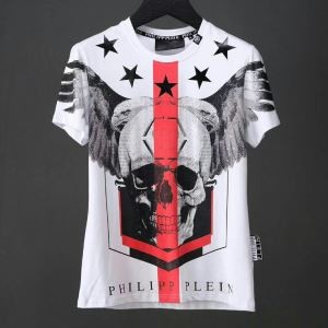 魅力的 2018春夏新作 ムダな装飾を排したデザイン 半袖Tシャツ フィリッププレイン PHILIPP PLEIN 2色可選