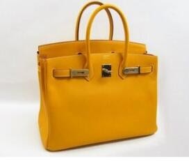 大人気 エルメス バーキン レディースハンドバッグ HERMES BIRKIN BAG  シルバー金具 イエロー