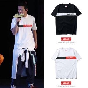 シンプル シュプリーム2018ss プリント半袖Ｔシャツ SUPREME 丸首Tシャツロック２色可選