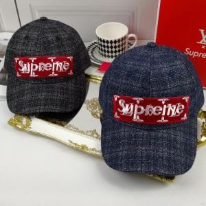 高級感18SS大人気 シュプリーム X ルイヴィトン キャップ　SUPREME BOX LOGO モノグラム柄 男女通用 2色可選