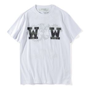 かっこいい2018夏オフホワイト半袖コピークルーネックストリートスタイルＴシャツ