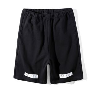 オフホワイト スーパーコピー パンツ Off-White ショートパンツ プリント ストライプ ブランド コットン ファッション スポーツパンツ メンズ