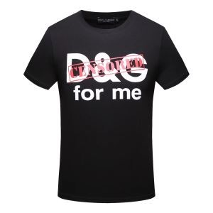 クールなドルガバコピークールネックＴシャツDolce&Gabbana半袖プリントＴシャツタイトーシェルト2色可選