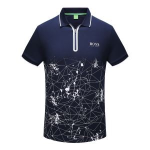 ゴルフＴシャツ 運動服 スポーツ 半袖 50198254 ヒューゴボス ポロシャツ プリント メンズ ブランド 夏季 HUGO BOSS