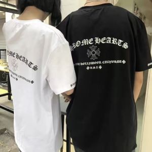 【カップルアイテム】CHROME HEARTSスーパー コピー Ｔシャツ 活躍 オシャレ 男女兼用 トップス 18夏新款