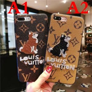 【即納】ルイ ヴィトンiphone ケース 可愛い 犬 ブランド コピー プリントLOUIS VUITTON　　iphoneX 用　送料無料