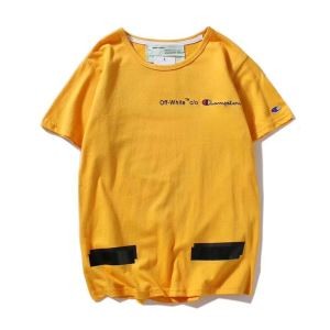 多色多様！ オフホワイト コピー Ｔシャツ 18新品 Off White × Champion コラボ　トップス ゆったり 抜群な存在感