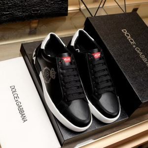 Dolce&Gabbana コピー 黒 スニーカー 欧米超フ...