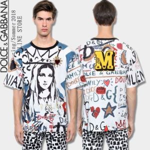 今季大人気な Dolce&Gabbanaコピー Ｔシャツ 綺麗Madonna Printed T-shirt ドルガバ 気分爽快 トップス