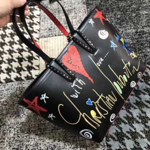 芸能人着用2018SS限定Christian LouboutinグラフィティCABATAルブタンコピーレディースビジネス用トートバッグ