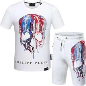 PHILIPP PLEIN 半袖セットアップ 2色可選 上下...