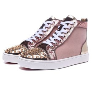 お得100%新品Lou Degra Spikes Woman FlatルブタンスニーカーコピーChristian Louboutin抜群な存在感レディースハイカットスパイクスニーカー