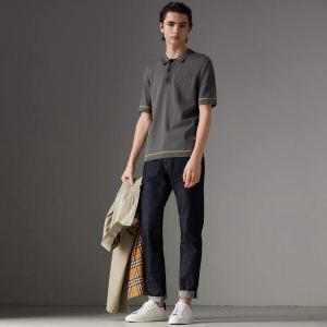 日常の必需品BURBERRYバーバリーＴシャツ激安グレーメンズポロ半袖Ｔシャツコピー通勤通学