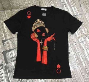 上品でファッションDolce&Gabbanaファッションプリントしたドルチェ & ガッバーナコピークルーネック半袖Ｔシャツ