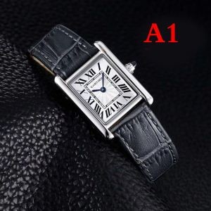超激得100%新品Cartier☆Tank Americaineカルティエコピー腕時計本革ベルトWSTA0018ブラック、赤色