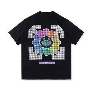 注目を集める　4色可選　Off-White オフホワイト  今季トレンド　半袖Tシャツ 上品な印象　