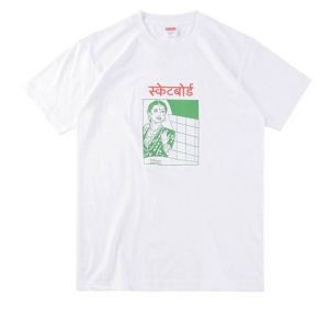 VIPセールSUPREMEコピーシュプリーム男女兼用ブラック、ホワイトのクルーネック半袖Tシャツ