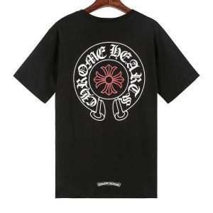 äººæ°—ãŒå†ç‡ƒï¼ é«˜ç´šæ„Ÿã‚’æ¼”å‡º ã‚¯ãƒ­ãƒ ãƒãƒ¼ãƒ„ CHROME HEARTS åŠè¢–Tã‚·ãƒ£ãƒ„ 2è‰²å¯é¸ æ–°å•†å“ç‰¹ä¾¡