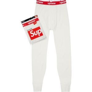 履き心地もいい  SupremeHanes Thermal Pant 2色選択可 スエットパンツ 人気ブランドランキング 2018年トレンド